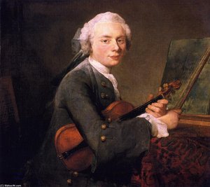 Portrait Of Charles-theodose Godefroy (also Known As Young Man With A Violin) — Jean-baptiste-siméon Chardin