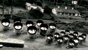 Ooty Radio Telescope - Aerial View Of Small Cylinders — Tata Institute Of Fundamental Research (tifr)