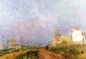 Bridge Over The Seine — Albert-charles Lebourg