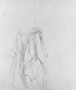 Study Of The Queen's Robes (study For Portrait Of Queen Victoria) — Thomas Sully
