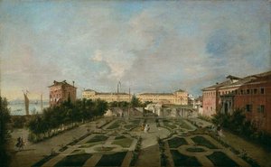 The Garden Of Palazzo Contarini Dal Zaffo — Francesco Lazzaro Guardi
