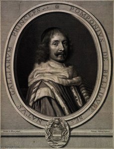 Portrait Of Pomponne De Bellievre, First President Of The Parliament Of Paris — Robert Nanteuil