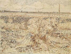 Wheat Field With Sheaves — Vincent Willem Van Gogh