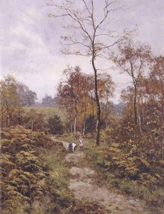 A Woodland Path In Autumn — Edward Wilkins Waite