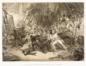 Horatio Nelson Boarding The San Josef At The Battle Of Cape St Vincent, 14th February — George Jones