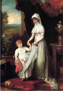 Mrs Thomas Keyes And Her Daughter — Benjamin West