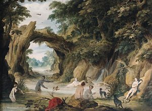 Diana And Her Nymphs Bathing After The Chase — Adriaan Van Stalbemt