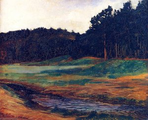 The Edge Of The Woods At Obing — Wilhelm Trübner