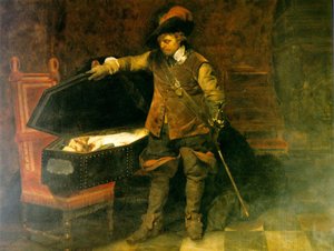 Cromwell And Charles I — Hippolyte-paul Delaroche