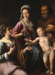 The Holy Family With Saint Dorothea — Fabrizio Santafede