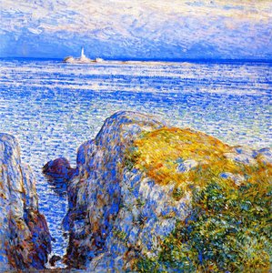 White Island Light, Isles Of Shoals, At Sundown — Frederick Childe Hassam, American Impressionism