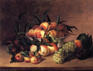 Grapes, Apples and Bowl of Peaches