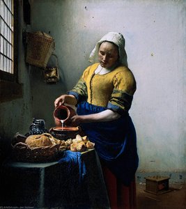 Kitchen Maid — Johannes Vermeer, Baroque Realism