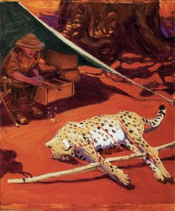 Self-portrait With Cheetah — Akseli Gallen-kallela, Finnish Modernism