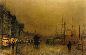 Salthouse Dock, Liverpool — John Atkinson Grimshaw, Romanticism