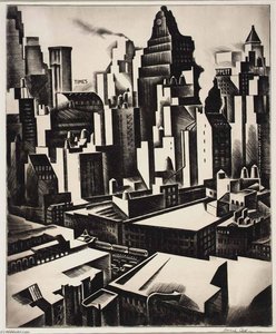Times Square Sector (times Square Section) — Howard Cook