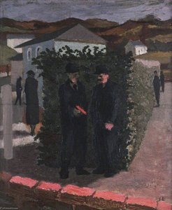Two Men Outside A Chapel — John Elwyn