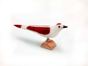 Untitled (Red and White Bird)