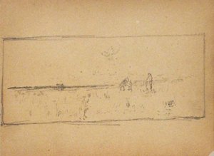 Figures In A Field — Theodore Clement Steele, Impressionism