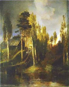 Monastery Gates — Alexei Kondratyevich Savrasov