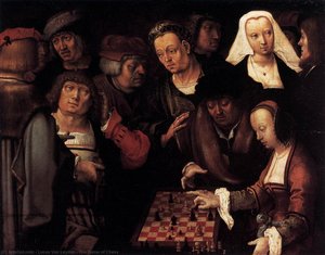 The Game Of Chess — Lucas Van Leyden, Impressionism