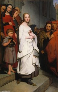 Marguerite Leaving Church — Ary Scheffer