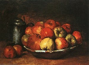 Still Life With Apples And Pomegranates — Gustave Courbet, Realist Still Life