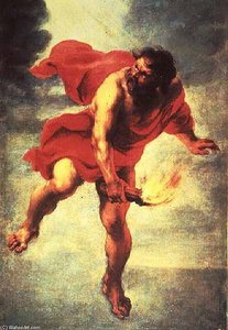 Prometheus Carrying Fire — Jan Cossiers