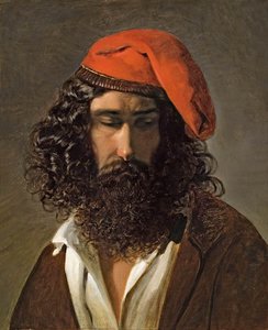 Portrait Of A Man In A Red Cap — Friedrich Ritter Von Amerling