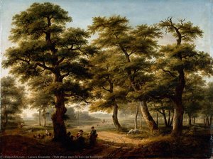 Vue prise dans le bois de Boulogne