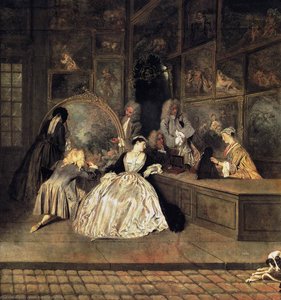 Gersaint's Shoping D2 — Jean-antoine Watteau, Rococo Style