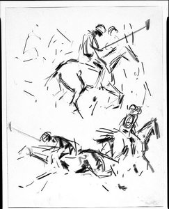 Studies Of Polo Players — George Benjamin Luks