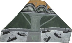 Boats Under Saltash Bridge (royal Albert Bridge) (recto) — Alfred Wallis
