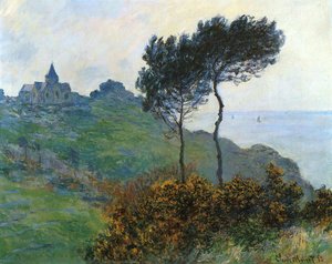 The Church At Varengaville, Grey Weather — Claude Monet