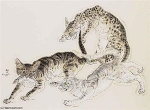Les Chats (the Cats) — Léonard Tsuguharu Foujita