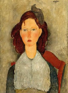 Young Girl Seated — Amedeo Clemente Modigliani, Expressionism