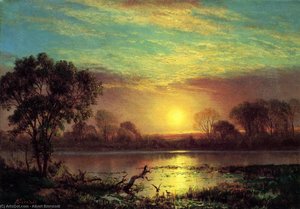 Evening, Owens Lake, California — Albert Bierstadt