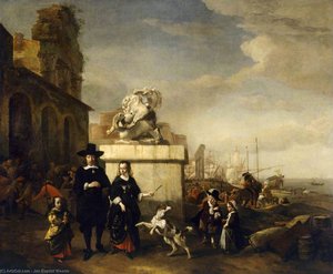 Family in a Mediterranean Seaport