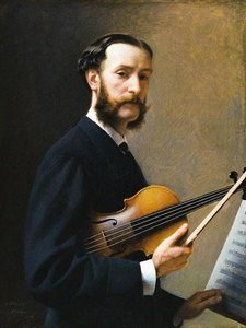 Portrait Du Violoniste Eugène Sauzay — Perignon Alexis Joseph
