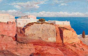 An Old Wall And Buildings, Algiers — Arthur Ditchfield
