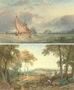 Kelvingrove; And Dumbarton Rock — William Leighton Leitch