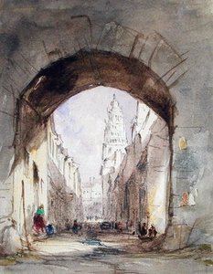 Street Scene In Calais — John Scarlett Davis