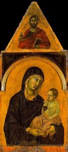Virgen Con Niño Y Cuatro Santos 2 — Duccio Di Buoninsegna