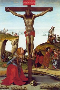 The Crucifixion With St. Mary Magdalen, Ca — Luca Signorelli