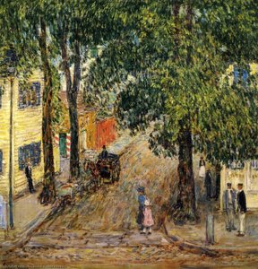 Duke Street, Newport — Frederick Childe Hassam, American Impressionism