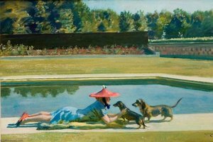 Mrs J. V. Rank At Druids' Lodge By The Swimming Pool — Sir Alfred James Munnings