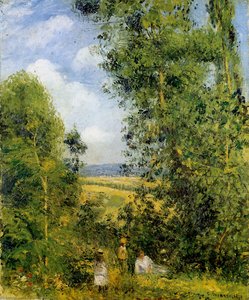 Resting In The Woods Pontoise — Camille Pissarro