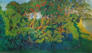 Elderberry Bush. Decorative Landscape. Pskov — Konstantin Yuon