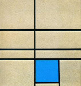 Composition With Blue 1 — Piet Mondrian, Minimalism