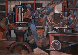 Workers In A Machine Tool Shop — Douglas Frederick Pittuck